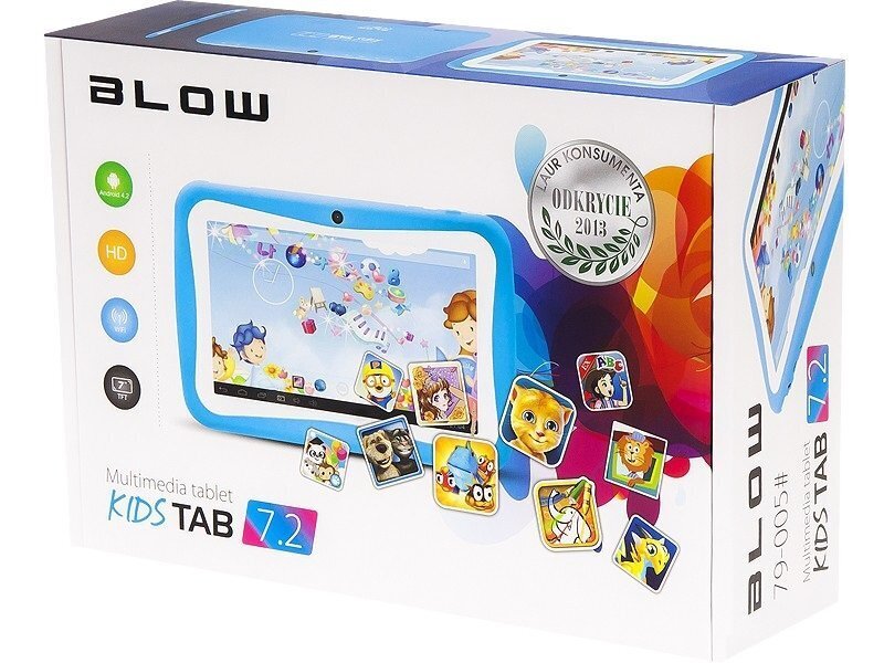 Blow KidTAB 7.2", WiFi, Sinine hind ja info | Tahvelarvutid | hansapost.ee