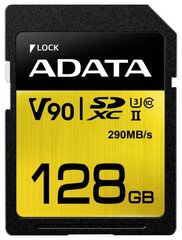 Карта памяти ADATA Premier One SDXC UHS-II U3, класс 10, 128 ГБ цена и информация | ADATA Мобильные телефоны, Фото и Видео | hansapost.ee