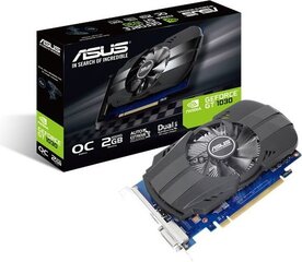 Asus GT 1030 Phoenix OC 2 ГБ GDDR5 (64 бит), DVI-D, HDMI, BOX (PH-GT1030-O2G) цена и информация | Видеокарты | hansapost.ee