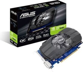 Asus GT 1030 Phoenix OC 2 ГБ GDDR5 (64 бит), DVI-D, HDMI, BOX (PH-GT1030-O2G) цена и информация | Для видеокарт | hansapost.ee