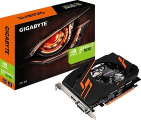 Видеокарта Gigabyte GT 1030 OC 2 ГБ GDDR5 (64 бит), DVI-D, HDMI, BOX (GV-N1030OC-2GI) цена и информация | Gigabyte Компьютерная техника | hansapost.ee