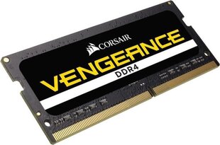 Corsair SO-DIMM Vengeance DDR4, 16GB, 2400MHz, CL16 (CMSX16GX4M1A2400C16) цена и информация | Объём памяти | hansapost.ee