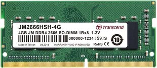 Transcend SO-DIMM DDR4, 4GB, 2666MHz (JM2666HSH-4G) цена и информация | Объём памяти (RAM) | hansapost.ee