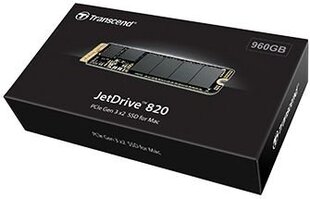 Transcend JetDrive 820 960GB PCie x2 (TS960GJDM820) цена и информация | Внутренние жёсткие диски (HDD, SSD, Hybrid) | hansapost.ee
