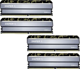 G.Skill Sniper X DDR4, 4x8GB, 3000MHz, CL16 (F4-3000C16Q-32GSXKB) цена и информация | Объём памяти (RAM) | hansapost.ee