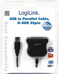 LogiLink - Adapter USB do DSUB-25pin, 1,5m hind ja info | USB adapterid ja jagajad | hansapost.ee