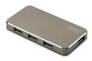 DIGITUS Hub 4-port USB 3.0 SuperSpeed, Power Supply, HQ aluminum цена и информация | Адаптеры и USB-hub | hansapost.ee