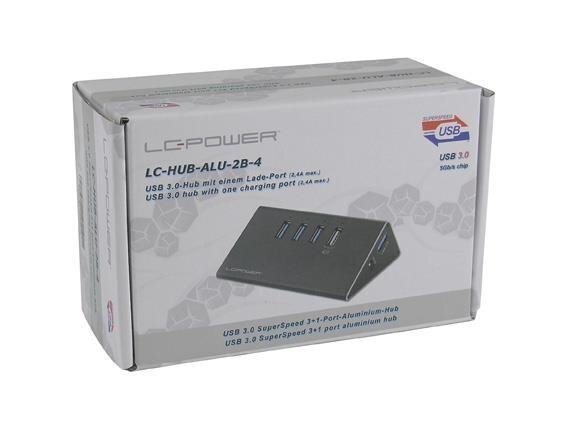 LC-Power LC-HUB-2B-4 цена и информация | USB adapterid ja jagajad | hansapost.ee