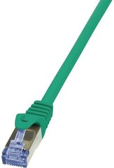 LOGILINK - Patch Cable Cat.6A 10G S/FTP PIMF PrimeLine зеленый 0,50м цена и информация | Кабели и провода | hansapost.ee