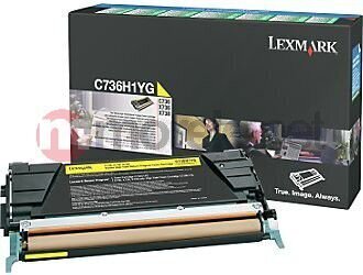 Lexmark - Optra C73x/X73x Yellow 10K C736H1YG hind ja info | Laserprinteri toonerid | hansapost.ee