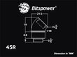 BitsPower 1/4" (BP-BS45R) hind ja info | Vesijahutuse lisaseadmed | hansapost.ee