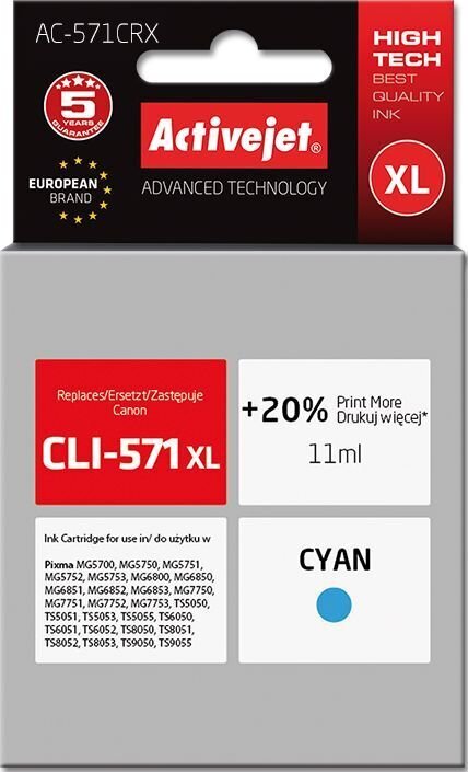 Activejet AC-571CRX hind ja info | Tindiprinteri kassetid | hansapost.ee