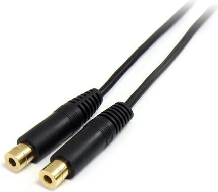 Audiojuhe (3.5 mm) Jagamisjuhe Startech MUY1MFF   Must 0,15 m hind ja info | Juhtmed ja kaablid | hansapost.ee