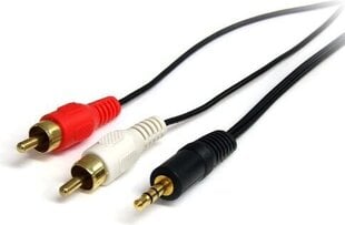 Audiojuhe (3.5mm)-2 RCA Kaabel Startech MU3MMRCA   0,9 m Must цена и информация | Кабели и провода | hansapost.ee