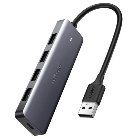 Rummu Ugreen CM219 USB 4x USB 3.0 + mikro -USB, hall hind ja info | USB adapterid ja jagajad | hansapost.ee