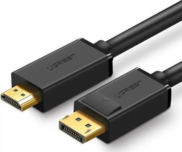 Ugreen DP101 DP - HDMI kaabel FullHD 5m must цена и информация | Juhtmed ja kaablid | hansapost.ee