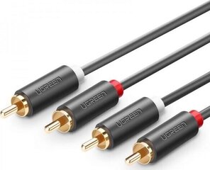 Ugreen AV104 kaabel 2RCA kuni 2RCA, 1 m, must цена и информация | Кабели и провода | hansapost.ee