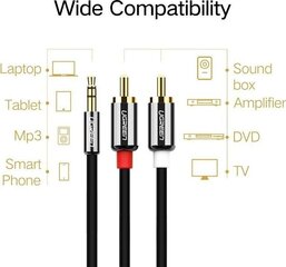 UGREEN Кабель Jack to 2RCA UGREEN AV116 3,5 мм (тюльпан) 5 м (черный) цена и информация | Кабели и провода | hansapost.ee