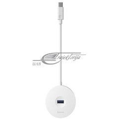 Hub USB-C 4w1 Baseus 15cm Valge hind ja info | USB adapterid ja jagajad | hansapost.ee