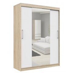 Шкаф NORE CLP 150 с зеркалом, дубовый цвет/белый цена и информация | Шкафы | hansapost.ee