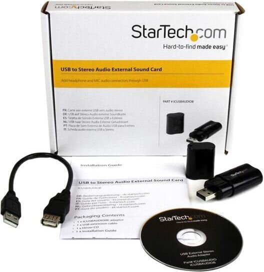 Väline Helikaart USB Startech ICUSBAUDIOB Must цена и информация | USB adapterid ja jagajad | hansapost.ee