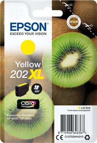 Tindikassett Epson Singlepack 202XL Claria Premium Ink, kollane hind ja info | Tindiprinteri kassetid | hansapost.ee