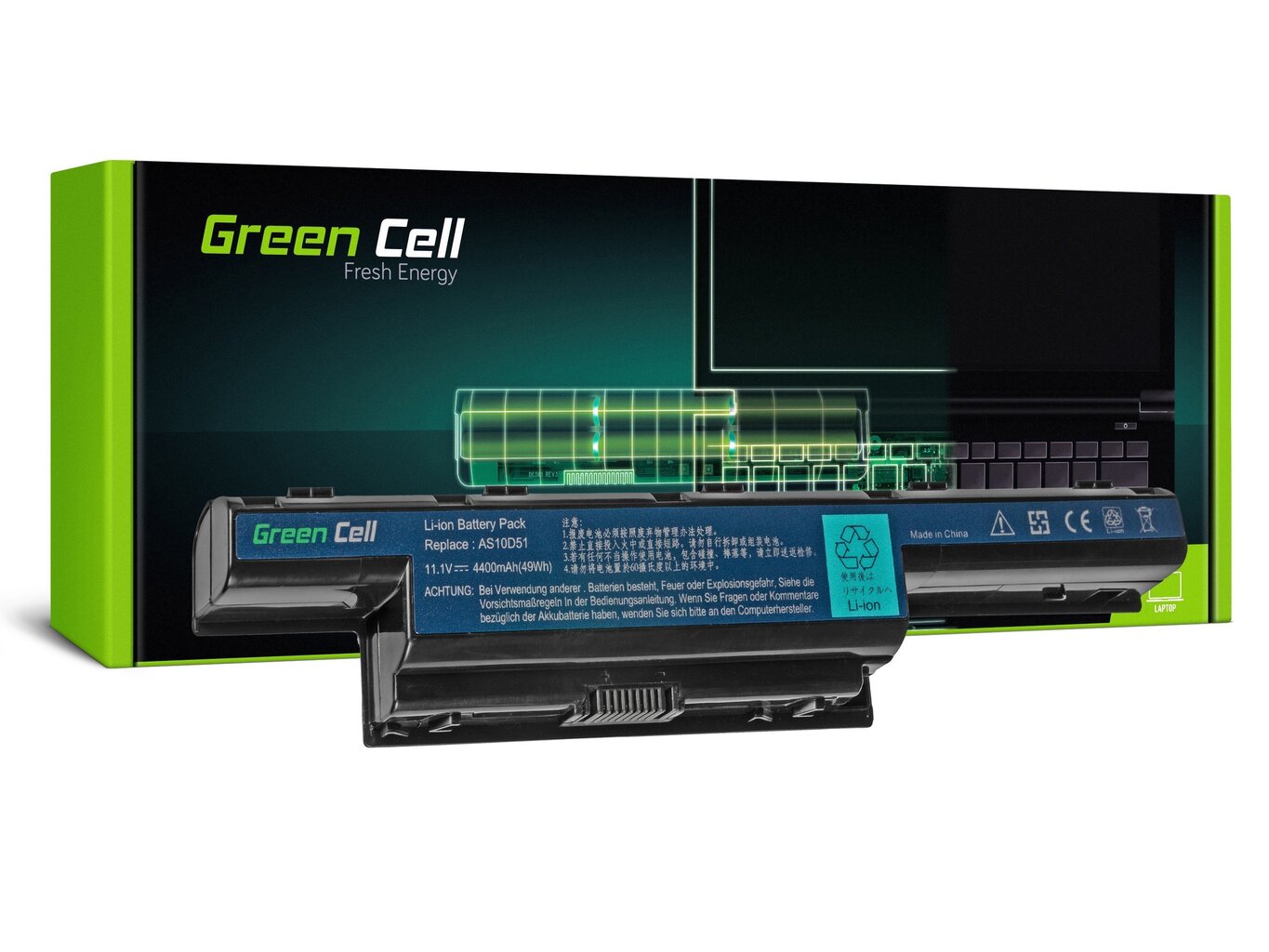Sülearvuti aku Green Cell Laptop Battery for Acer Aspire 5733 5741 5742 5742G 5750G E1-571 TravelMate 5740 5742 цена и информация | Sülearvuti akud | hansapost.ee