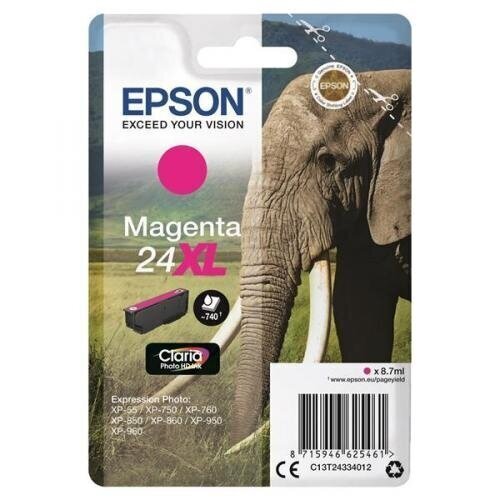 Epson Singlepack Magenta 24XL Claria Pho цена и информация | Laserprinteri toonerid | hansapost.ee