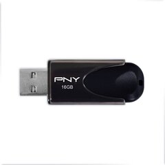 USB-накопитель PNY Attaché 4 USB 2.0 16 ГБ, чёрный цена и информация | USB накопители данных | hansapost.ee