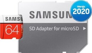 Карта памяти Samsung EVO Plus microSD 2020 64 ГБ цена и информация | Samsung Фотоаппараты, аксессуары | hansapost.ee