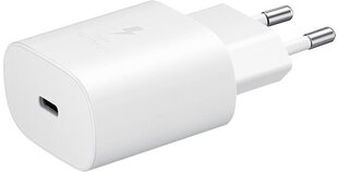 Зарядное устройство Samsung EP-TA800NWEGEU USB-C | 3A | 25Вт | белое (OEM) цена и информация | Зарядные устройства для телефонов | hansapost.ee