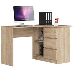 Письменный стол NORE B16, правый, дубового цвета цена и информация | Компьютерные, письменные столы | hansapost.ee
