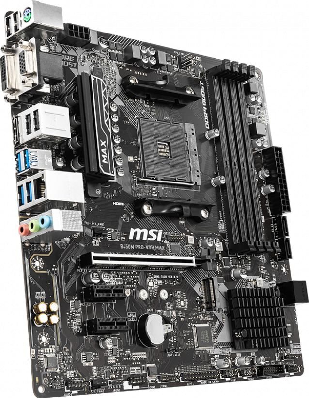 MSI B450M PRO-VDH MAX цена и информация | Emaplaadid | hansapost.ee