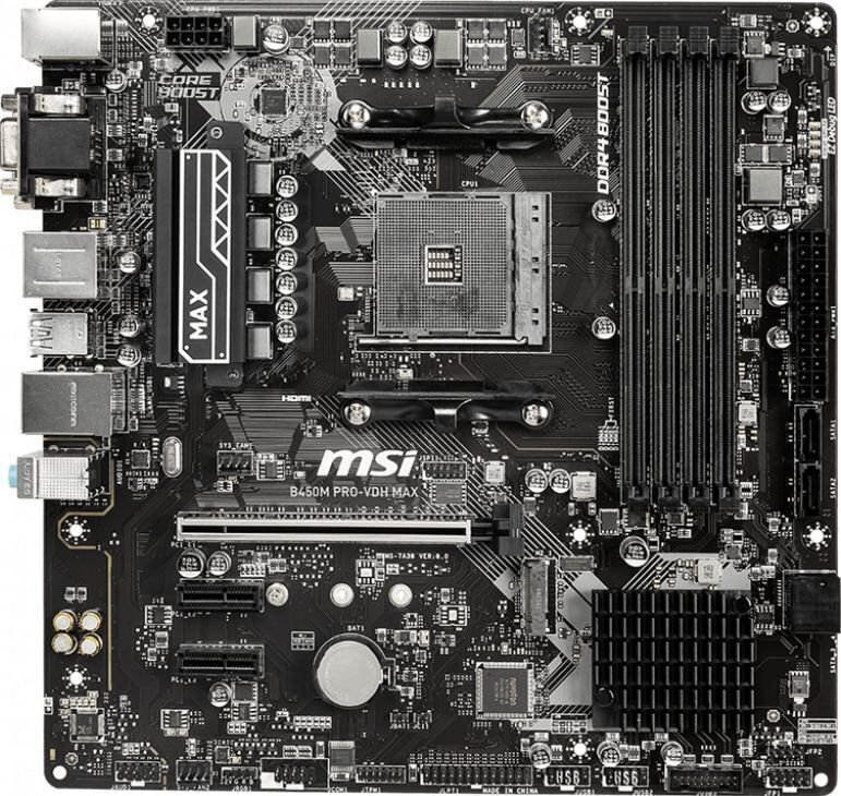 MSI B450M PRO-VDH MAX цена и информация | Emaplaadid | hansapost.ee