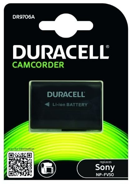 Duracell aku, analoog Sony NP-FV50 NP-FV100, 650mAh hind ja info | Fotoaparaatide akud ja patareid | hansapost.ee