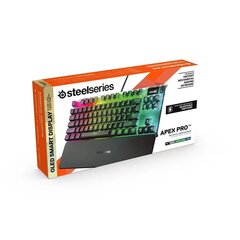 Клавиатура SteelSeries, Apex Pro - TKL, Black, US цена и информация | Клавиатуры | hansapost.ee