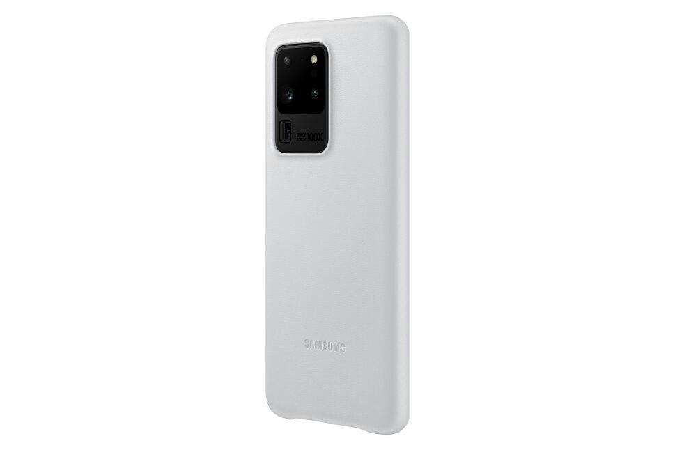 Kõva kaanega nahast ümbris Samsung Ultra Galaxy S20 Ultra jaoks, hall цена и информация | Telefonide kaitsekaaned ja -ümbrised | hansapost.ee