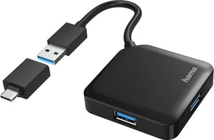 USB Hub Hama 4 x USB 3.2 USB-C hind ja info | Hama Arvutid ja IT- tehnika | hansapost.ee