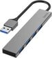 USB jagaja Hama 4 pesa USB 3.0 Ultra-Slim, 00200114 цена и информация | USB adapterid ja jagajad | hansapost.ee