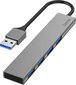 USB jagaja Hama 4 pesa USB 3.0 Ultra-Slim, 00200114 цена и информация | USB adapterid ja jagajad | hansapost.ee