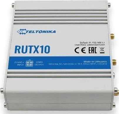 Teltonika tööstusruuter RUTX10 802.11ac, 867 Mbit hind ja info | Ruuterid | hansapost.ee