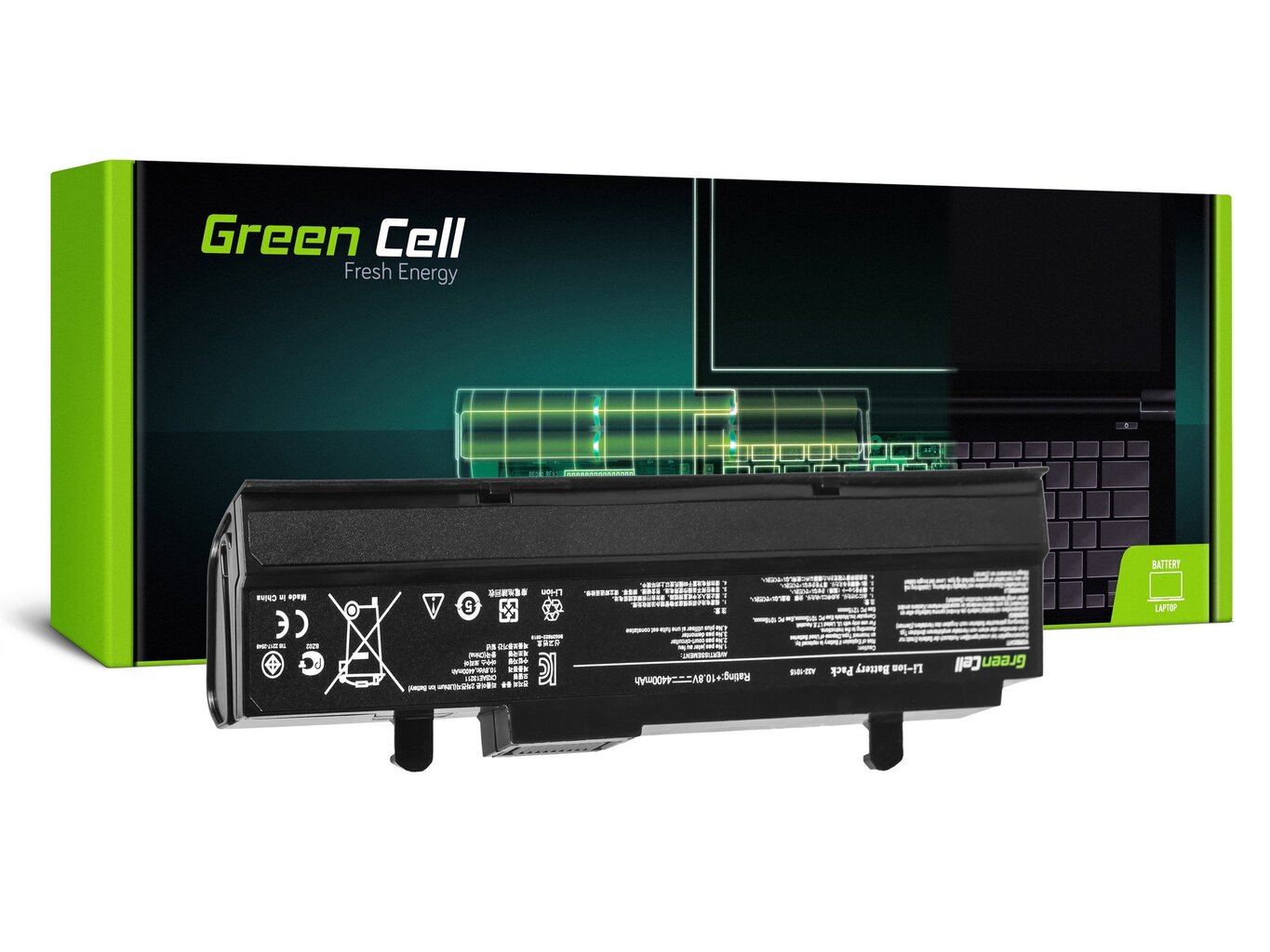 Sülearvuti aku Green Cell Laptop Battery for Asus Eee PC 1015 1015PN 1215 1215N 1215B цена и информация | Sülearvuti akud | hansapost.ee