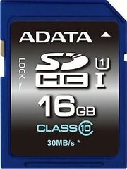 SD-карта ADATA 16GB SDHC UHS-I U1 (10 класс) цена и информация | ADATA Мобильные телефоны, Фото и Видео | hansapost.ee