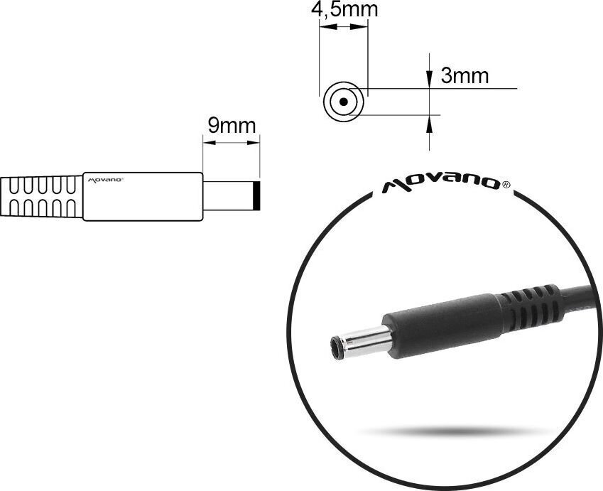 Mitsu 19.5V, 3.34A, 65W цена и информация | Sülearvuti laadijad | hansapost.ee