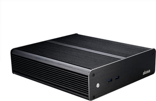 Akasa Euler M mini-ITX + toide 80W must (A-ITX19-M1B08E) цена и информация | Arvutikorpused | hansapost.ee