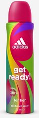 Spreideodorant Adidas Get Ready! naistele 150 ml hind ja info | Dušigeelid ja deodorandid naistele | hansapost.ee