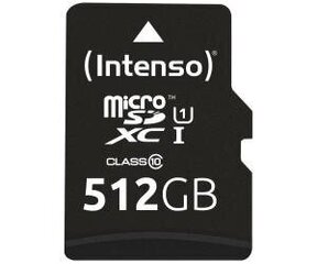 Карта памяти Intenso Micro SDXC UHS-I 512GB цена и информация | Карты памяти для телефонов | hansapost.ee