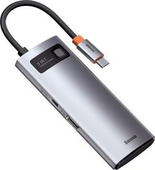 Hub 5in1 Baseus Metal Gleam Series, USB-C to 3x USB 3.0 + HDMI + USB-C PD hind ja info | Baseus Arvutid ja IT- tehnika | hansapost.ee