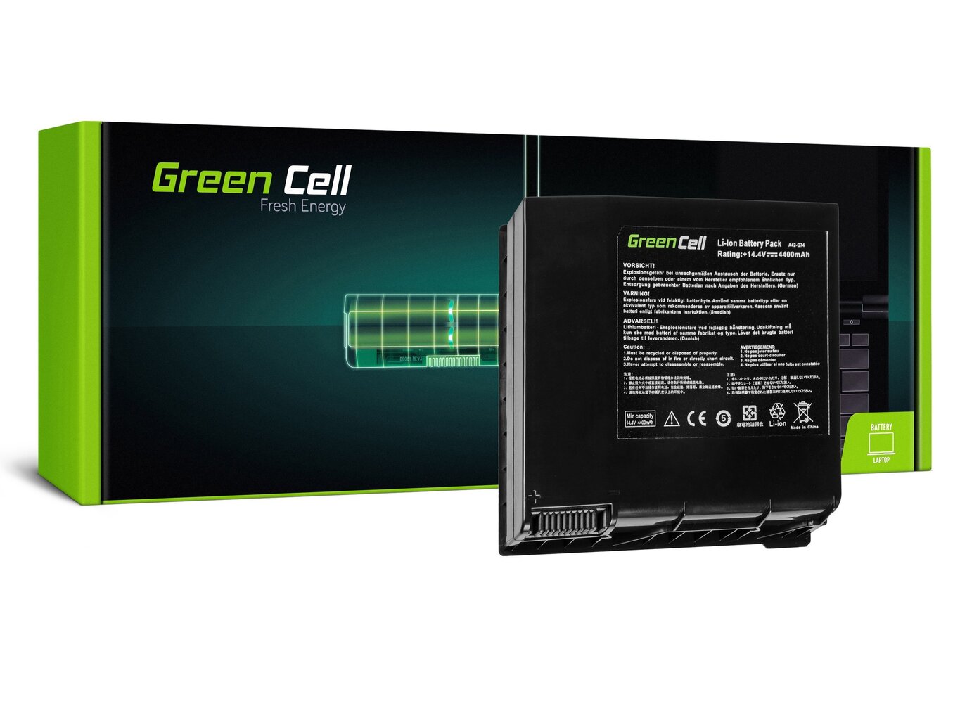 Sülearvuti aku Green Cell Laptop Battery for A42-G74 for G74 G74S G74J G74JH G74SX hind ja info | Sülearvuti akud | hansapost.ee