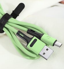 Кабель USB / Micro USB USAMS, зеленый, 100 см цена и информация | Кабели для телефонов | hansapost.ee